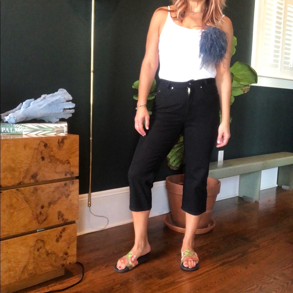 Cambio Black Cropped Jeans for Women